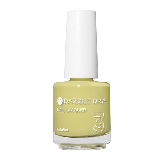 Dazzle Dry Nail Lacquer (Step 3) - Fresh Squeezed - A vibrant, greenish chartreuse yellow. Full-coverage cream. (0.5 fl oz)
