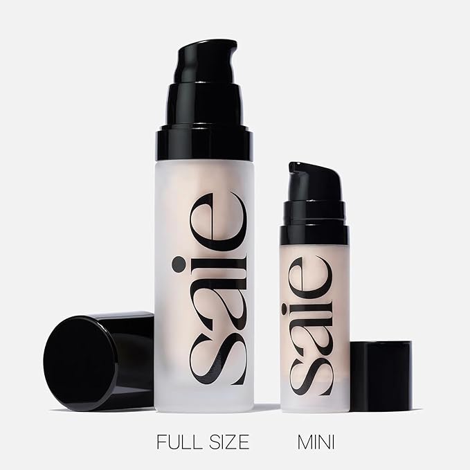 Saie Mini Glowy Super Gel Lightweight Illuminator - Luminizer + Makeup Primer for Glowing Skin - Enriched with Vitamin C + Hydrating Squalane Oil - Starglow (0.5 oz)