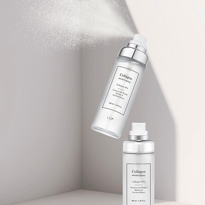 LIZK Collagen Serum Spray for Face 100ml (3.38 fl.oz) Glass Skin, Collagen extract 95%,easy to use, sparying at last step in skincare,body care, moisture mist, korea cosmetics