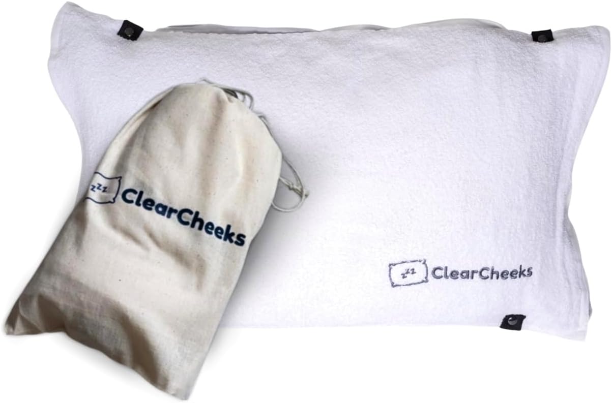 Set of 2 Pillow Pads for face acne, night sweats, drooling, wet hair, oily skin, travel, made of 100% cotton, towel fabric, reusable