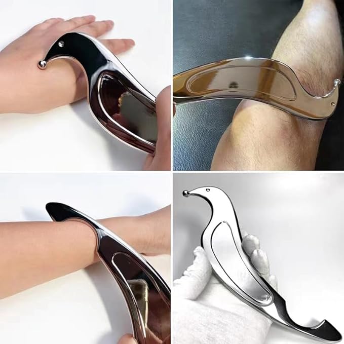 JWCASA Muscle Scraper Scar Tissue Massage Tools Foot, Neck, Knee, Leg Back Massager IASTM Tool for Physical Therapy & Plantar Fasciitis with 3 Pieces Set 18