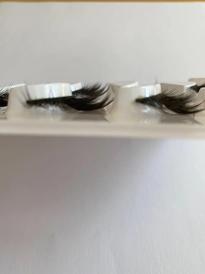 Sunniess Ombre Colored Lashes Silk Protein Fluffy Wispy Volume Fake Lashes for Halloweens Cosplay Party Stage Russian D Curl Lashes with Color Make up Faux Mink False Eyelashes 5 Pairs (5ce-01)