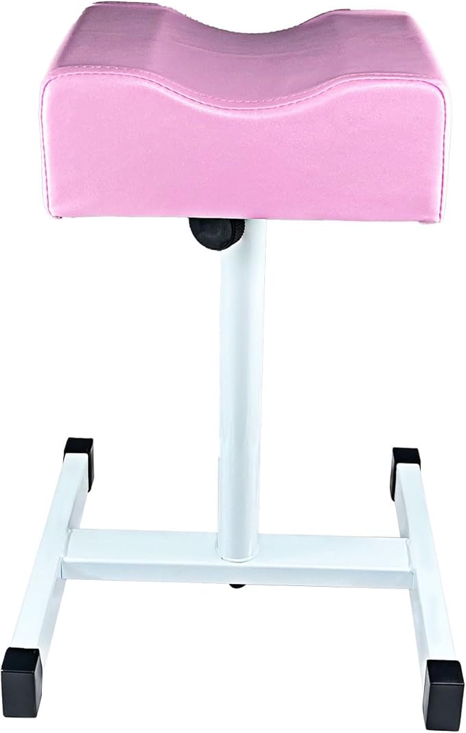 Pedicure Stool, Height Adjustable, H-Shaped Arch Cushion, Pink, Salon & Spa