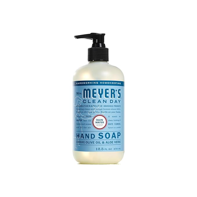 MRS. MEYER'S CLEAN DAY Liquid Hand Soap 4 Pack Variety, Honeysuckle, Rain Water, Compassion Flower, & Lemon Verbena, 12.4 OZ Each, 1 CT Variety Pack