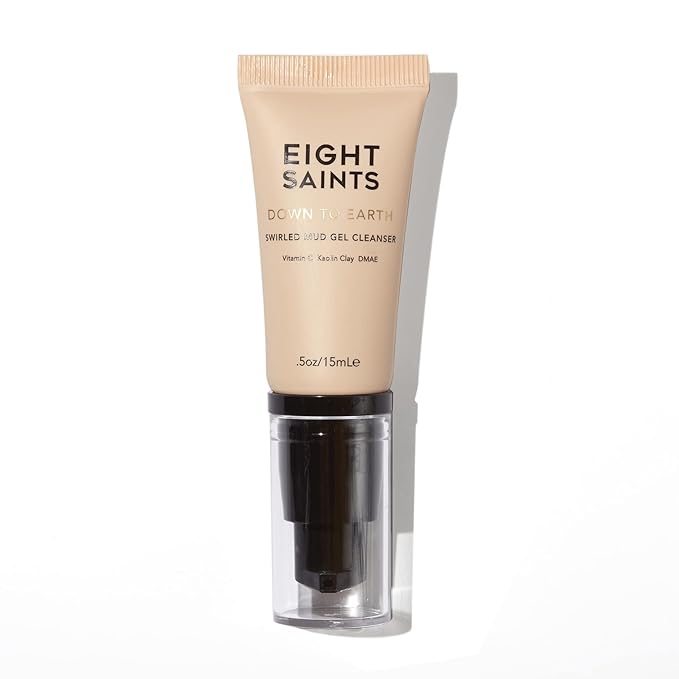 Eight Saints Down To Earth Mud Gel Face Wash, Natural and Organic, Gentle and Effective Daily Anti Aging Facial Cleanser, Makeup Remover, Nourishing and Hydrating Face Cleanser