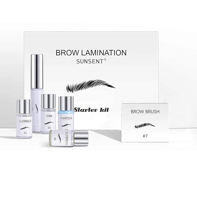 Eyebrow Lamination Kit,SUNSENT Brow Lamination Kit,Professional DIY Eyebrows Lift Styling Kit for Fuller and Messy Eyebrows,Lasting 8 Weeks,Suitable for Salon,Home Use