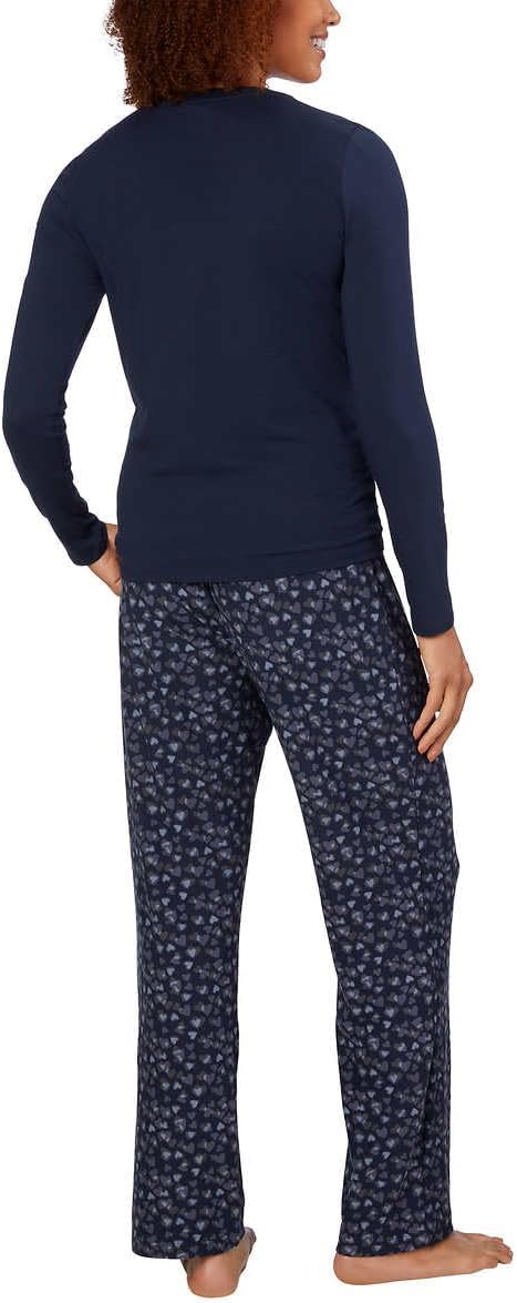 Calvin Klein Womens 2 Piece Fleece Pajama Set
