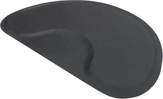 Artist hand 3 ft. x 5 ft. Barber Chair Mat Salon & Barber Shop Chair Anti-Fatigue Mats Comfort Salon Chair Mat,Semi Circle - 1/2 in. Thick,Black