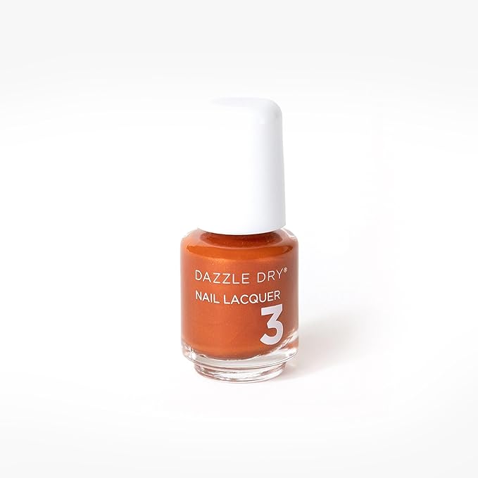 Dazzle Dry Nail Mini Lacquer (Step 3) - Mojave Dreams - A burnt orange shimmer. Full coverage shimmer. (0.17 fl oz / 5 Manicures)