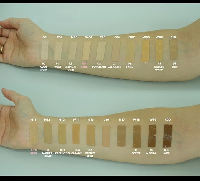 FARMASi Vfx Pro Foundation, Full Coverage Liquid Cream, Lightweight Long Lasting Coverage, Breathable Skin Moisturizer with Color True Matte Blending, Face Makeup, 1 fl. oz / 30 ml - Ecru 04