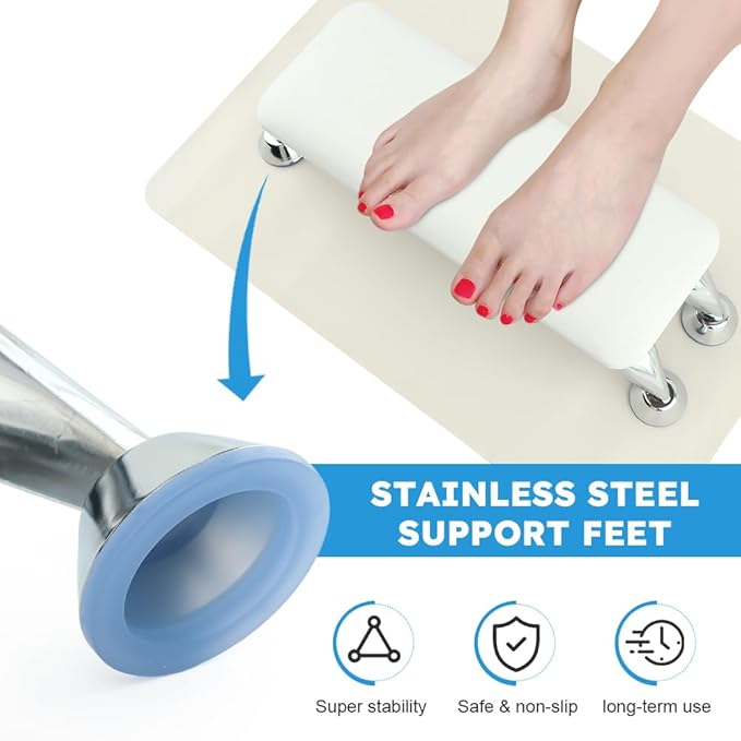 Nail Arm Rest and Polish Mat Set, Foldable PU Leather Hand Pillow, Manicure Table Mat, White