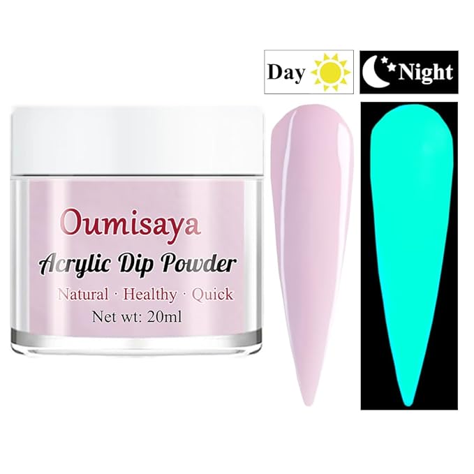 Glow in the dark Acrylic Nail Powder Clear Pink White Colors Set for French Nail Art Design 20ML/PCS (AP080)