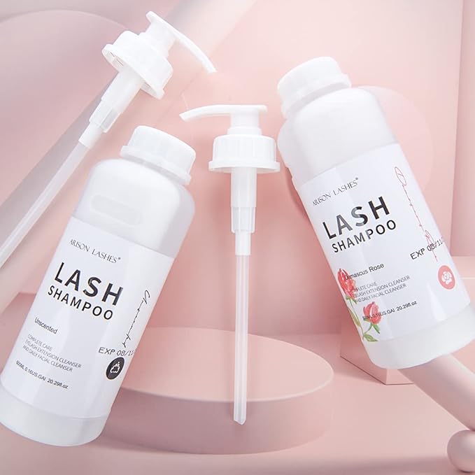 Arison Eyelash Eyelash Extension Shampoo 600ml / Eyelid Foaming Cleanser/Wash for Extensions and Natural Lashes/Paraben & Sulfate Free Safe Makeup & / Professional & Self Use (unscented)…