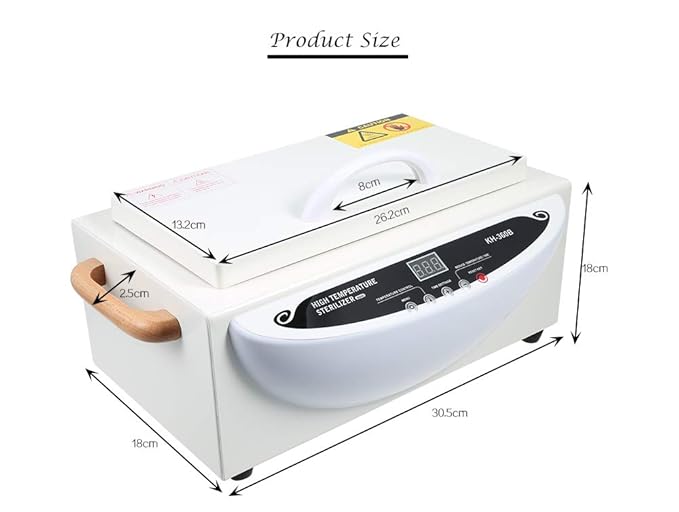 NSKI Advanced Version 1.5L High Temperature Dry Heat Sterilizer Box KH-360B Electric Manicure Nail Art Tools