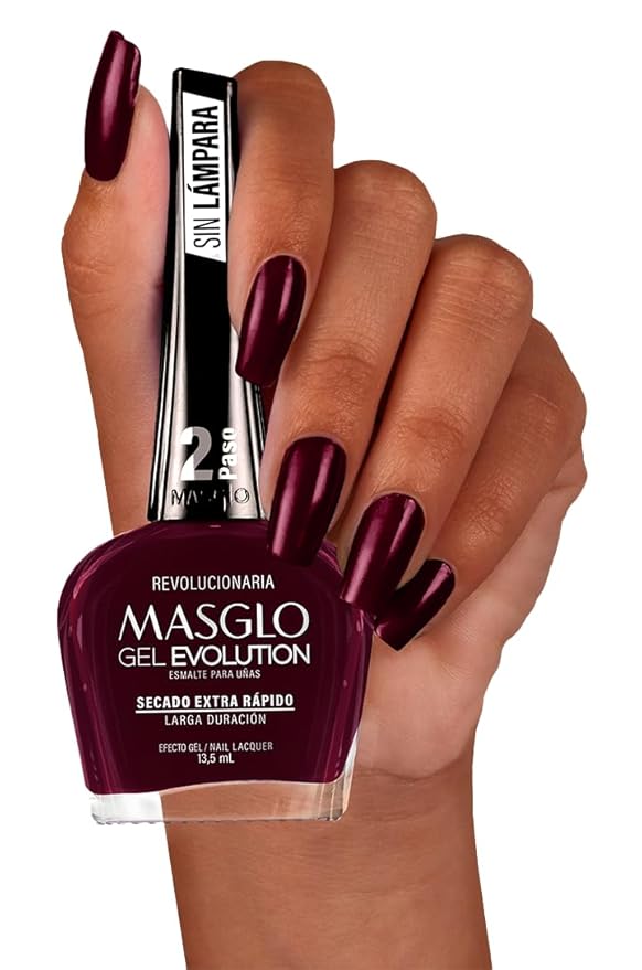 MASGLO Gel Evolution – Set of 3 Nail Polishes No UV/LED Lamp Needed, Fast-Drying, 12-Day Wear, 14-Free Formula, High-Gloss Finish, vegan (0.5 oz Each)