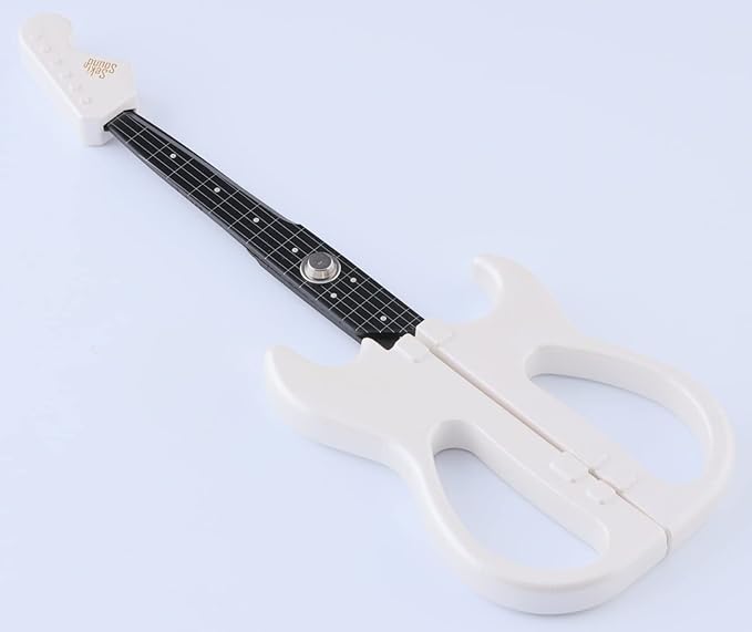 Nikken Cutlery Guitar Scissor SekiSound Pearl White with a stand (Gift Box Included) Hobby Tool SS-35PW