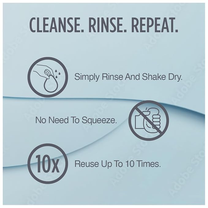 HartFelt [10 Pack] Regular Exfoliating Facial Sponge for Face - Daily Cleansing Face Scrubber - Buf Dirt Away with Puf Styled Reusable Face Pads for Removing Makeup, Dirt, and Dead Skin - Made in USA