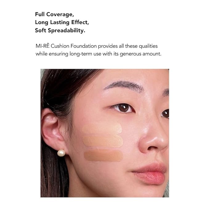 BiBi NOVA Velvet Finish All in 1 Cushion Foundation Refill │Long Lasting, Full Coverage for All Skin Types (0.67oz) (02 Beige)