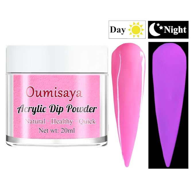 Glow in the dark Acrylic Nail Powder Clear Pink White Colors Set for French Nail Art Design 20ML/PCS (AP080)