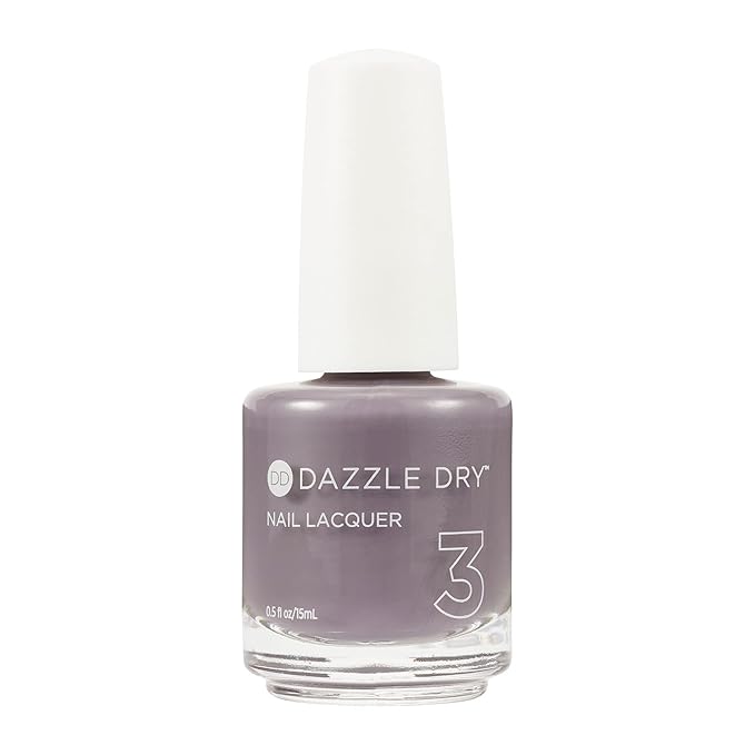 Dazzle Dry Nail Lacquer (Step 3) - Anticipation - An opaque dark slate gray with purple undertones. Full coverage cream. (0.5 fl oz)