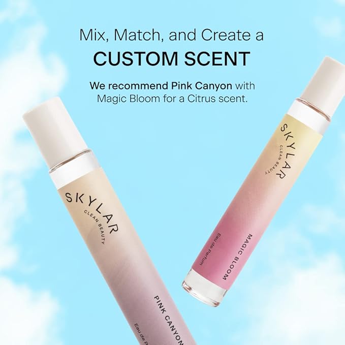 Skylar Pink Canyon Eau de Parfum - Hypoallergenic & Clean Perfume for Women & Men, Vegan & Safe for Sensitive Skin - Notes of Grapefruit, Pink Salt & Cedar - 10mL /0.33 Fl oz