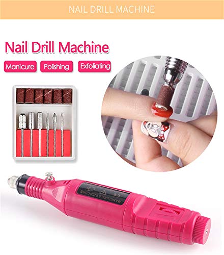 Major Dijit Portable USB Electric Nail Drill Set Polish Pen File Kit,36W Nail Lamp Gel Manicure Dryer Lamp,Acrylic Nail 3D Art Drill Dryer Manicure Supplies, Nail Files Tool Polish Decorating