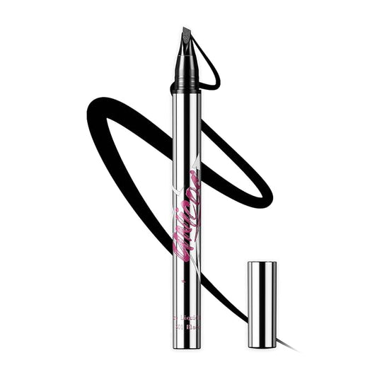 Unicos Sculpture Liquid EyeLiner Pen, Winged Angled Felt Tip, 24-Hour Wear, Waterproof, Smudge-Resistant, Vegan, Cruelty-Free, easy to use for beginners (Black)