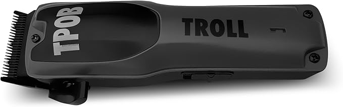 TPOB Troll Professional Barber Clipper 6800 RPM Super Torque Motor with DLC Fade Blade (Grey Clipper)