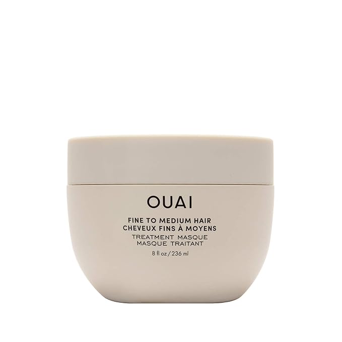OUAI Fine to Medium Hair Treatment Masque - Hair Mask for Hair Repair, Hydration and Shine - With Shea Butter, Keratin and Panthenol - Paraben, Phthalate and Sulfate Free Hair Care (8 Fl Oz)