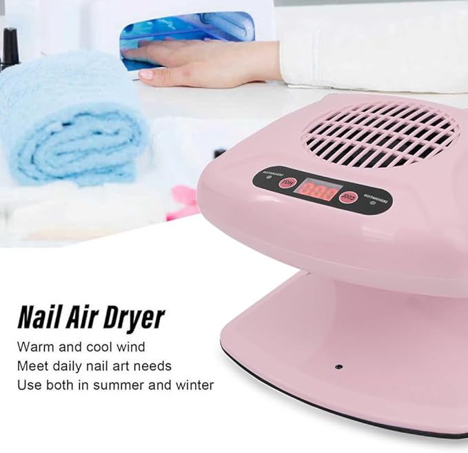 Nail Dryer for Regular Polish,300W Nail Drying Fan with Auto Sensor,Hot & Cold Air Nail Drying Fan for Salon & Home Manicure Use