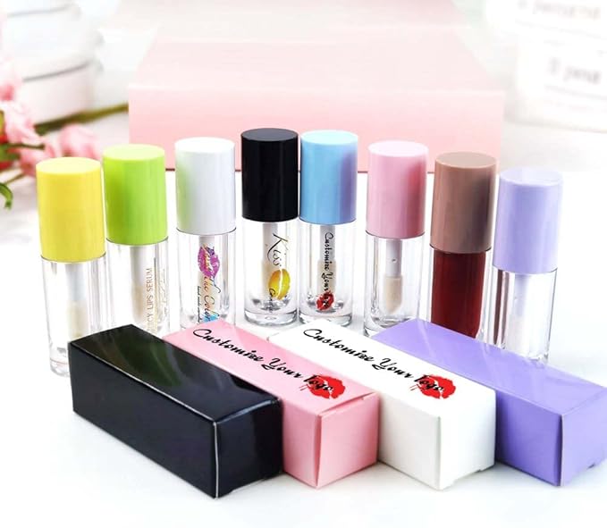 COSIDEA 30pcs White Empty 6ml 0.2oz Lip Gloss Tubes with Big Doe Foot Wand，Round Lipgloss Containers，Concealer Tube Cosmetic Packing Container Bulk Wholesale