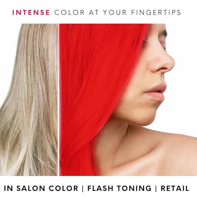Watercolors by Tressa INTENSE 3-in-1 Color Depositing Shampoo, Semi Permanent Hair Color, Hair Dye Shampoo for Curly, Dry, and Normal Hair, 8 fl oz - RED