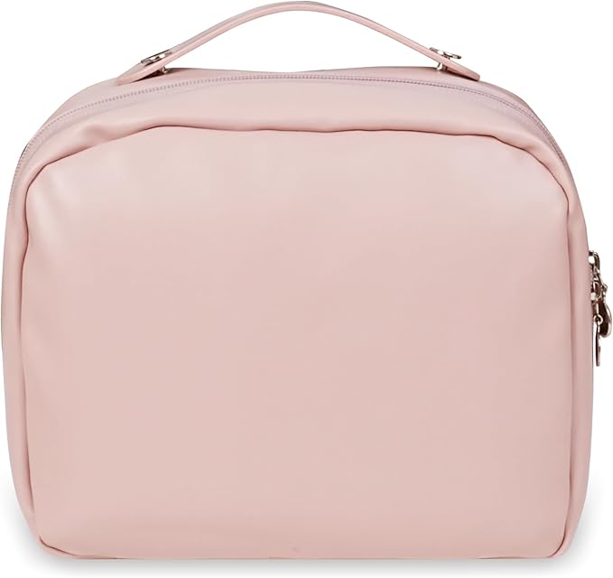 Large Waterproof Travel Toiletry Bag for Women, Portable Large Capacity with Multiple Partitions, Makeup Skin Care Bag Teen Girl Gifts Trendy Stuff (Pink)