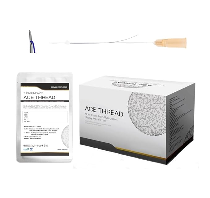 ACE PDO thread lift KOREA face/whole body - Mono Type (100pcs) - 11 sizes (30G25)
