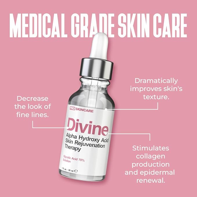 Anti Aging Skin Care Set: Glycolic Acid Peel 70% & Glycolic Resurfacing Pads - This Ultra Potent Duo Will Purify Your Skin & Eliminate Wrinkles, Acne Scarring For an Ultra Clear & Glowing Complexion