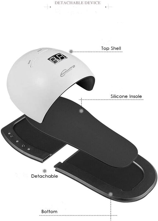 RUIWAN 2in1 Nail Dryer Machine UV/LED 48W Nail Lamp New Version for Curing Toe Nails and Finger Nails,Professional Quickly LED Nail Curing