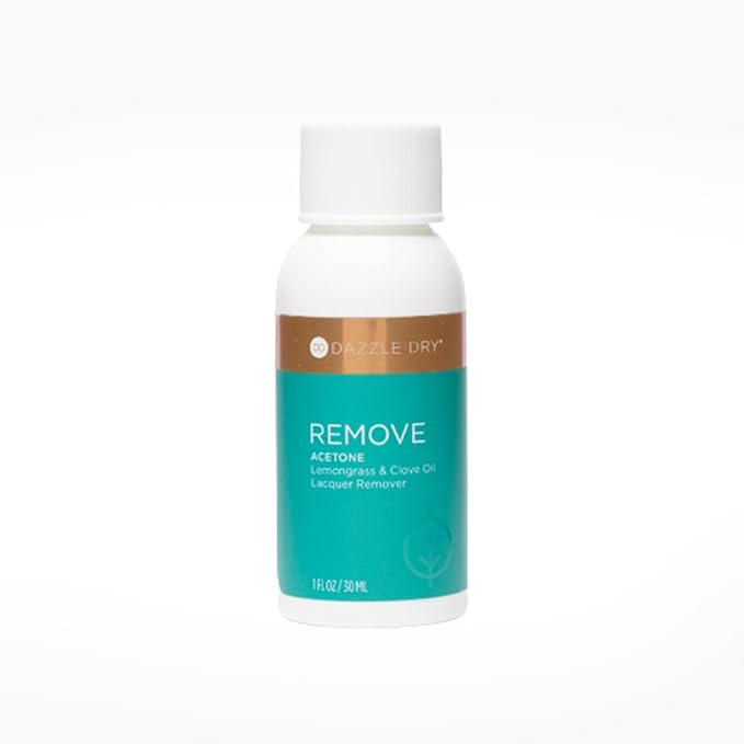 Dazzle Dry Remove Acetone, Lemongrass + Clove Oil Lacquer Remover, 1 Fl Oz (30 mL)