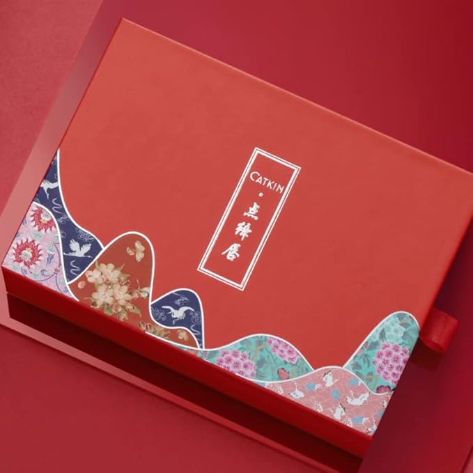 Catkin Lipstick Hydrating High Impact Color Infused with Vitamin E and Avocado Oil Smooth Soft Texture Long Lasting Glow + Matte Finish 4pcs with Gift Box