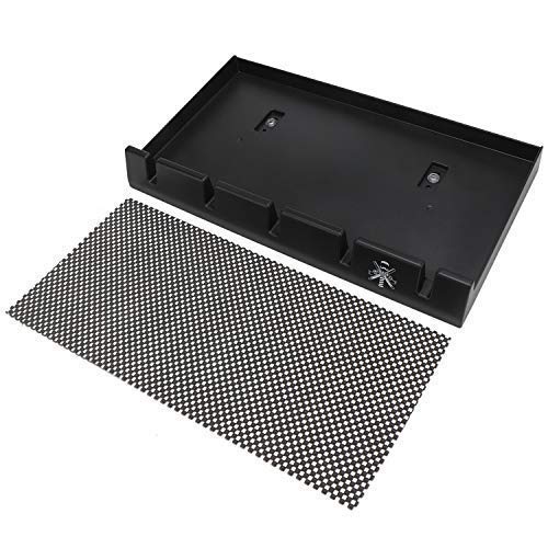 Segbeauty Barber Clipper Tray, Holder and Rack, Anti-Slip Black Salon Organizer, Razor Case, 5 Notches Professional Hair Trimmer Holder, Hairdresser Stylist Barbers Tools Box