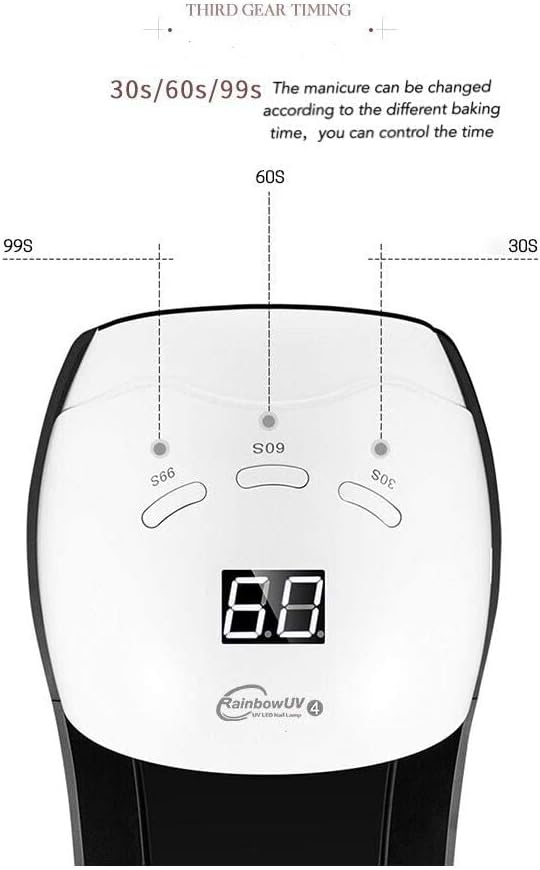 RUIWAN 2in1 Nail Dryer Machine UV/LED 48W Nail Lamp New Version for Curing Toe Nails and Finger Nails,Professional Quickly LED Nail Curing