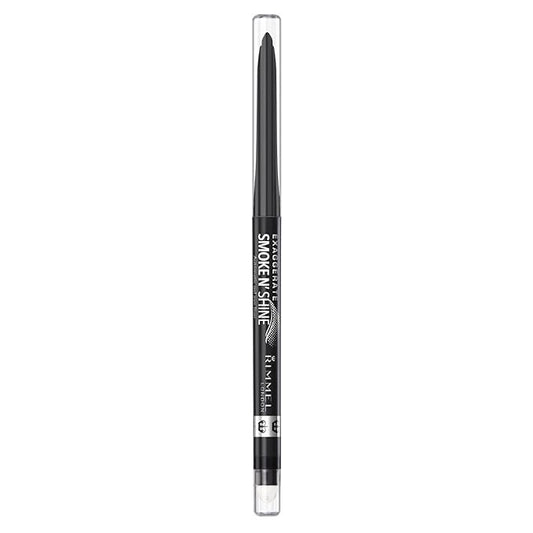 Rimmel London Exaggerate Smoke n' Shine Eye Definer Eyeliner, Long-Wearing, Gel Formula, Flake-Free, 001, Little Black Smokey, 0.01oz