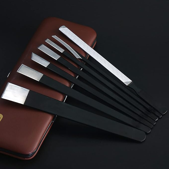 7 Pcs Pedicure Knife for Ingrown Nails,Decorative Foot Knives for Ingrown Callus Shaver Feet Nail Correction Pliers Scissors Corn Remover with Storage Bag