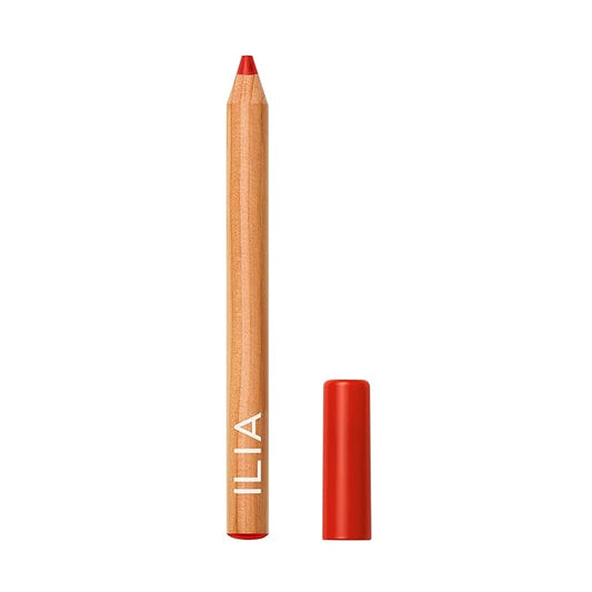 ILIA - Lip Sketch Hydrating Crayon | Non-Toxic, Cruelty-Free, Hyaluronic Acid, Hydrating + Long Lasting, Crease-Resistant, Demi-Matte (Piazza)