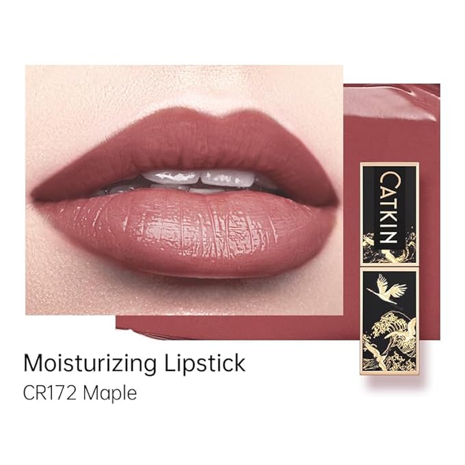 Catkin Moist Lipstick Hydrating High Impact Color Infused with Vitamin E and Avocado Oil Smooth Soft Texture Long Lasting Glow Finish 172