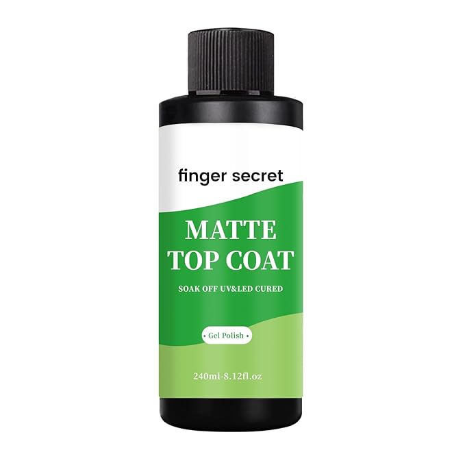 240ml/8floz Matte Top Coat for Gel Nail Polish,Fashion Matte Nail Polish,Nail Supplies for DIY in Salon or Home Use.