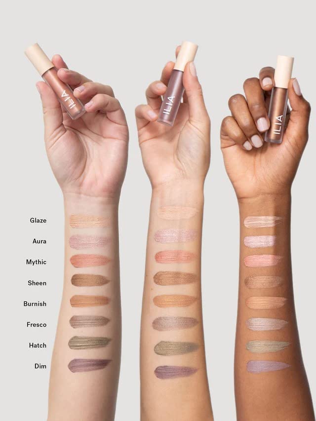 ILIA - Chromatic Liquid Powder Eye Tint | Non-Toxic, Vegan, Cruelty-Free, Quick-Dry, Crease-Resistant, No Budge Color (Dim, 0.12 fl oz | 3.5 ml)