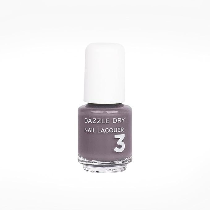 Dazzle Dry Nail Mini Lacquer (Step 3) - Anticipation - An opaque dark slate gray with purple undertones. Full coverage cream. (0.17 fl oz / 5 Manicures)