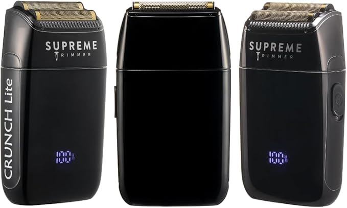 Supreme Trimmer Crunch Lite Electric Double Foil Shavers for Men | 60 Minute Runtime, Men's Electric Face Razor for Stubble Corded/Cordless | STF600