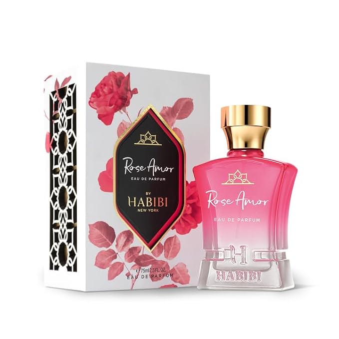 H Habibi Rose Amor Cologne For Women, Long-Lasting Eau de Parfum Spray (2.5 Oz), Premium Mothers Day Gift for Her - Elegant Arabian Perfume for Women with Citrus & Warm Amber Scents that Lasts All Day