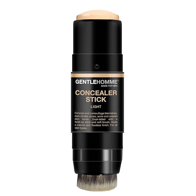 Men's Concealer Stick with Brush for Dark Circles Eraser, 4 Shades, Light